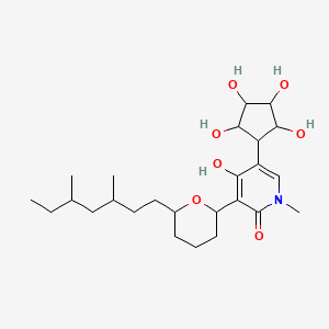 3-[6-(3,5-dimethylheptyl)tetrahydro-2H-pyran-2-yl]-4-hydroxy-1-methyl-5-(2,3,4,5-tetrahydroxycyclopentyl)-2(1H)-pyridinone