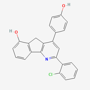 2-(2-chlorophenyl)-4-(4-hydroxyphenyl)-5H-indeno[1,2-b]pyridin-6-ol
