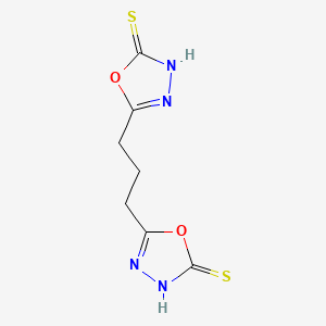 molecular formula C7H8N4O2S2 B3025976 5-[3-(5-Mercapto-1,3,4-oxadiazol-2-yl)propyl]-1,3,4-oxadiazole-2-thiol 