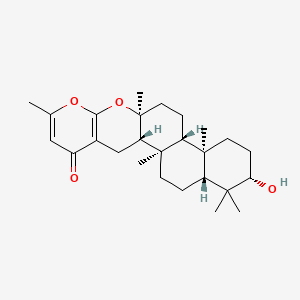 molecular formula C26H38O4 B3025983 (2S,4aR,4bR,6aS,12aS,12bR,14aR)-2,3,4,4a,4b,5,6,6a,12,12a,12b,13,14,14a-tetradecahydro-2-hydroxy-1,1,4a,6a,9,12b-hexamethyl-1H,11H-phenanthro[2,1-b]pyrano[3,2-e]pyran-11-one CAS No. 1315451-94-5