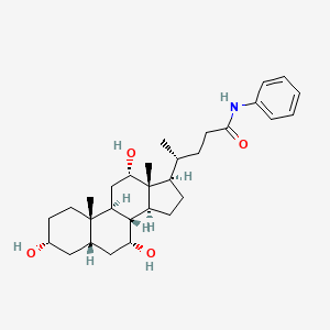 molecular formula C30H45NO4 B3025992 (5β)-3α,7α,12α-三羟基-N-苯基-胆烷-24-酰胺 CAS No. 6912-96-5
