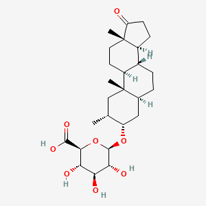 (2alpha,3alpha,5alpha)-2-methyl-17-oxoandrostan-3-yl, beta-D-glucopyranosiduronic acid