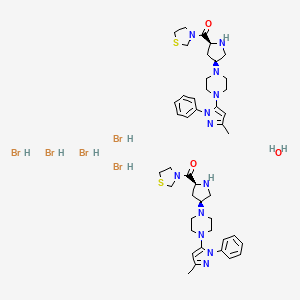 molecular formula C44H67Br5N12O3S2 B3025998 Teneligliptin hydrobromide hydrate CAS No. 1572583-29-9