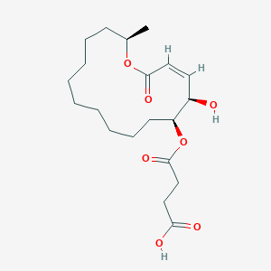 [5R-(3E,5R,6S,16R)]-butanedioic acid, mono(5-hydroxy-16-methyl-2-oxooxacyclohexadec-3-en-6-yl) ester