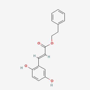 molecular formula C17H16O4 B3026011 phenethyl (E)-3-(2,5-dihydroxyphenyl)prop-2-enoate CAS No. 179691-97-5