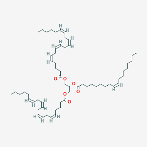 molecular formula C61H100O6 B3026013 (5Z,5'Z,8Z,8'Z,11Z,11'Z,14Z,14'Z)-5,8,11,14-二十碳四烯酸，1,1'-[2-[[(9Z)-1-氧代-9-十八烯-1-基]氧基]-1,3-丙二醇] 酯 CAS No. 869990-37-4