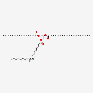 molecular formula C57H108O6 B3026043 eicosanoic acid, 1-[[(1-oxohexadecyl)oxy]methyl]-2-[[(9Z)-1-oxo-9-octadecen-1-yl]oxy]ethyl ester 