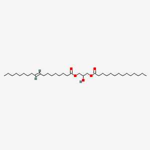 molecular formula C35H66O5 B3026045 9E-octadecenoic acid, 2-hydroxy-3-[(1-oxotetradecyl)oxy]propyl ester 