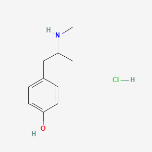 molecular formula C10H16ClNO B3026051 4-[2-(Methylamino)propyl]-phenol, monohydrochloride CAS No. 877-86-1