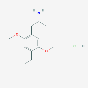 molecular formula C14H24ClNO2 B3026052 1-(2,5-二甲氧基-4-丙基苯基)丙烷-2-胺;盐酸盐 CAS No. 53581-55-8