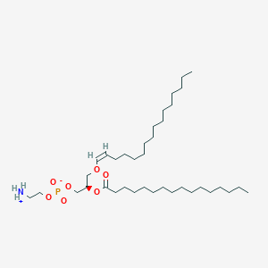 molecular formula C37H74NO7P B3026055 2-氮杂鎓乙基(2R)-3-[(1Z)-十六烷-1-烯-1-氧基]-2-(十六烷酰氧基)丙基磷酸酯 CAS No. 1199257-33-4