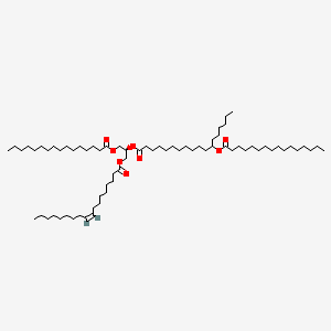 (9Z)-9-octadecenoic acid, (2R)-3-[(1-oxohexadecyl)oxy]-2-[[1-oxo-12-[(1-oxohexadecyl)oxy]octadecyl]oxy]propyl ester