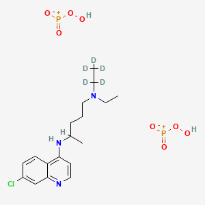 molecular formula C18H32ClN3O8P2 B3026079 N4-(7-chloroquinolin-4-yl)-N1-ethyl-N1-(ethyl-d5)pentane-1,4-diamine, diphosphate CAS No. 1854126-42-3