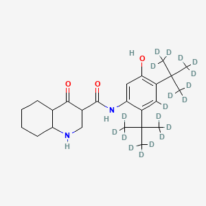 molecular formula C24H36N2O3 B3026103 N-[2,4-bis[1,1-di(methyl-d3)ethyl-2,2,2-d3]-5-hydroxyphenyl-3d]-1,4-dihydro-4-oxo-3-quinolinecarboxamide CAS No. 1413431-22-7