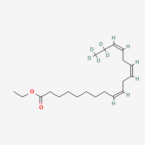 molecular formula C20H34O2 B3026117 9Z,12Z,15Z-octadecatrienoic-17,17,18,18,18-d5 acid, ethyl ester CAS No. 203633-16-3