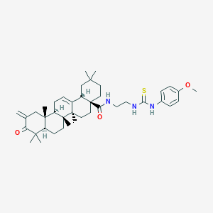 molecular formula C41H59N3O3S B3026121 N-[2-[[[(4-methoxyphenyl)amino]thioxomethyl]amino]ethyl]-2-methylene-3-oxo-olean-12-en-28-amide CAS No. 2251753-61-2