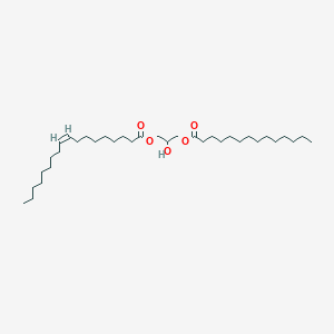 molecular formula C35H66O5 B3026125 9Z-octadecenoic acid, 2-hydroxy-3-[(1-oxotetradecyl)oxy]propyl ester CAS No. 215055-21-3