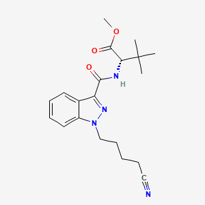 molecular formula C20H26N4O3 B3026131 N-[[1-(4-cyanobutyl)-1H-indazol-3-yl]carbonyl]-3-methyl-L-valine, methyl ester CAS No. 1185888-30-5