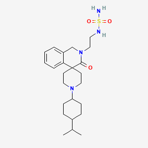 molecular formula C24H38N4O3S B3026133 N-[2-[1,2-dihydro-1'-[cis-4-(1-methylethyl)cyclohexyl]-3-oxospiro[isoquinoline-4(3H),4'-piperidin]-2-yl]ethyl]-sulfamide CAS No. 2099681-31-7