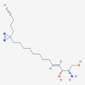 molecular formula C19H33N3O2 B3026149 (2S,3R,4E)-2-amino-13-[3-(4-pentyn-1-yl)-3H-diazirin-3-yl]-4-tridecene-1,3-diol CAS No. 1823021-14-2