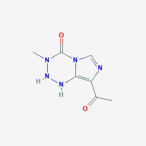 molecular formula C7H9N5O2 B3026172 8-acetyl-3-methyl-imidazo[5,1-d]-1,2,3,5-tetrazin-4(3H)-one CAS No. 2269482-26-8