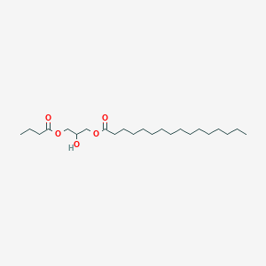 molecular formula C23H44O5 B3026178 Hexadecanoic acid, 2-hydroxy-3-(1-oxobutoxy)propyl ester CAS No. 20358-82-1