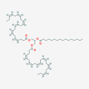 molecular formula C63H98O6 B3026180 (4Z,4'Z,7Z,7'Z,10Z,10'Z,13Z,13'Z,16Z,16'Z,19Z,19'Z)-4,7,10,13,16,19-docosahexaenoic acid, 1,1'-[2-[(1-oxohexadecyl)oxy]-1,3-propanediyl] ester CAS No. 197016-86-7
