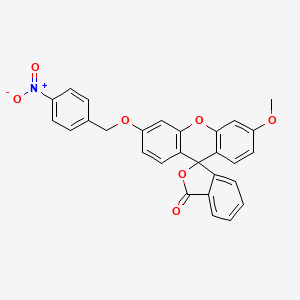B3026188 3'-methoxy-6'-[(4-nitrophenyl)methoxy]-spiro[isobenzofuran-1(3H),9'-[9H]xanthen]-3-one CAS No. 2206677-06-5
