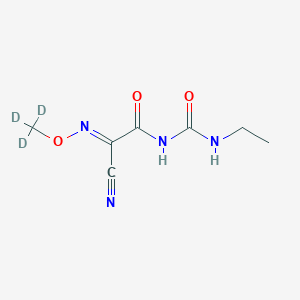 molecular formula C7H10N4O3 B3026190 (E)-2-(3-乙基脲基)-N-(甲氧基-d3)-2-氧代乙酰亚胺腈 CAS No. 2140803-92-3