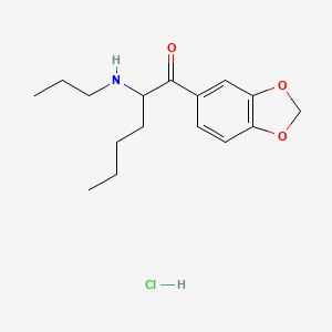 molecular formula C16H24ClNO3 B3026201 1-(1,3-Benzodioxol-5-yl)-2-(propylamino)-1-hexanone, monohydrochloride CAS No. 27912-42-1