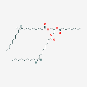 molecular formula C47H86O6 B3026227 9Z-octa</wbr>decenoic acid, 2-[(1-oxooctyl)</wbr>oxy]-1,3-</wbr>propanediyl ester CAS No. 139979-77-4