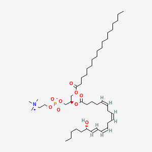 molecular formula C46H84NO9P B3026251 (7R,13Z,16Z,19Z,21E,23S)-4,23-二羟基-N,N,N-三甲基-9-氧代-7-[[(1-氧代十八烷基)氧基]甲基]-3,5,8-三氧杂-4-磷酸八十八-13,16,19,21-四烯-1-鎓4-氧化物，内盐 CAS No. 154436-51-8