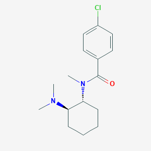 molecular formula C16H23ClN2O B3026258 4-chloro-N-[(1R,2R)-2-(dimethylamino)cyclohexyl]-N-methylbenzamide CAS No. 67579-11-7