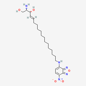 molecular formula C24H39N5O5 B3026259 (2S,3R,4E)-2-amino-18-[(7-nitro-2,1,3-benzoxadiazol-4-yl)amino]-4-octadecene-1,3-diol CAS No. 1449370-25-5
