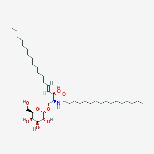 molecular formula C40H77NO8 B3026271 N-((2S,3R,E)-3-hydroxy-1-(((2S,3R,4S,5R,6R)-3,4,5-trihydroxy-6-(hydroxymethyl)tetrahydro-2H-pyran-2-yl)oxy)octadec-4-en-2-yl)palmitamide CAS No. 2260795-77-3