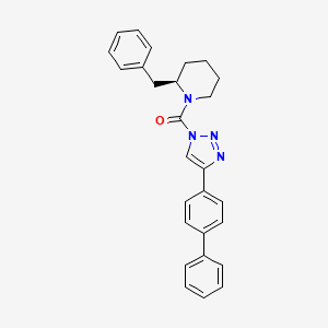 (4-[1,1'-biphenyl]-4-yl-1H-1,2,3-triazol-1-yl)[(2R)-2-(phenylmethyl)-1-piperidinyl]-methanone