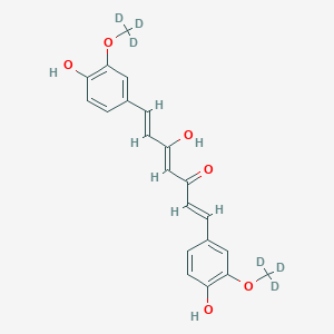 molecular formula C21H20O6 B3026278 (1E,4Z,6E)-5-Hydroxy-1,7-bis[4-hydroxy-3-(methoxy-D3)phenyl]-1,4,6-heptatrien-3-one CAS No. 1335198-02-1
