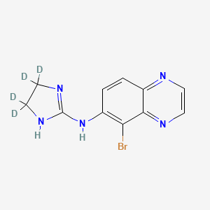 molecular formula C11H10BrN5 B3026280 5-bromo-N-(4,5-dihydro-1H-imidazol-2-yl-4,4,5,5-d4)quinoxalin-6-amine CAS No. 1184971-51-4