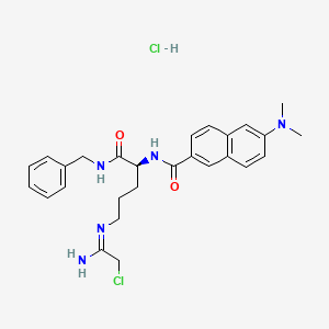 N-[(1S)-4-[(2-chloro-1-iminoethyl)amino]-1-[[(phenylmethyl)amino]carbonyl]butyl]-6-(dimethylamino)-2-naphthalenecarboxamide,monohydrochloride
