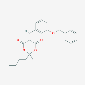 molecular formula C23H24O5 B302629 5-[3-(Benzyloxy)benzylidene]-2-butyl-2-methyl-1,3-dioxane-4,6-dione 