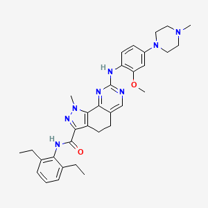 N-(2,6-diethylphenyl)-4,5-dihydro-8-[[2-methoxy-4-(4-methyl-1-piperazinyl)phenyl]amino]-1-methyl-1H-pyrazolo[4,3-h]quinazoline-3-carboxamide