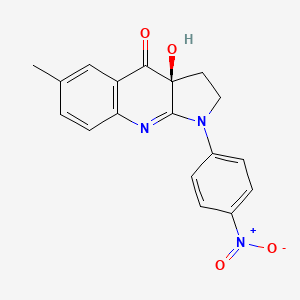 molecular formula C18H15N3O4 B3026295 p-Nitroblebbistatin CAS No. 1621326-32-6