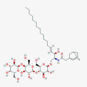 molecular formula C48H83NO18 B3026306 N-[(1S,2R,3E)-1-[[(O-alpha-D-galactopyranosyl-(1-->4)-O-beta-D-galactopyranosyl-(1-->4)-beta-D-glucopyranosyl)oxy]methyl]-2-hydroxy-3-heptadecenbr-1-yl]-tricyclo[3.3.1.13,7]decane-1-acetamide CAS No. 261155-87-7