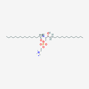 molecular formula C39H79N2O6P B3026321 [R-[R*,S*-(E)]]-4-hydroxy-7-(1-hydroxy-2-hexadecenyl)-N,N,N-trimethyl-9-oxo-3,5-dioxa-8-aza-4-phosphatetracosan-1-aminium-9-13C,4-oxide,innersalt CAS No. 144236-99-7