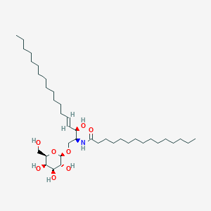 molecular formula C39H75NO8 B3026322 N-[(1S,2R,3E)-1-[(beta-D-galactopyranosyloxy)methyl]-2-hydroxy-3-heptadecen-1-yl]-pentadecanamide CAS No. 112726-51-9