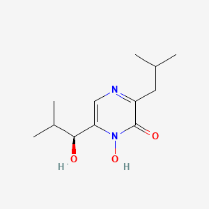 molecular formula C12H20N2O3 B3026324 1-hydroxy-6-[(1S)-1-hydroxy-2-methylpropyl]-3-(2-methylpropyl)pyrazin-2-one CAS No. 72598-34-6