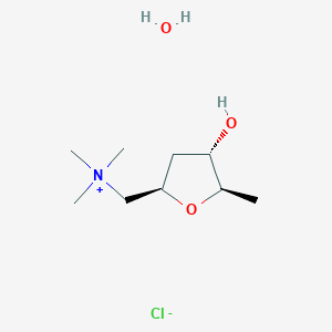 molecular formula C9H22ClNO3 B3026339 (+/-)-Muscarine hydrate CAS No. 2241280-55-5