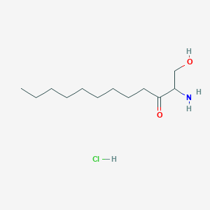 molecular formula C12H26ClNO2 B3026345 2-Amino-1-hydroxy-3-dodecanone,monohydrochloride CAS No. 1823032-02-5