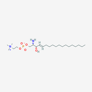 molecular formula C23H49N2O5P B3026353 2-[[[[-2S-amino-3S-hydroxy-4E-octadecen-1-yl]oxy]hydroxyphosphinyl]oxy]-N,N,N-trimethyl-ethanaminium,innersalt CAS No. 105615-55-2