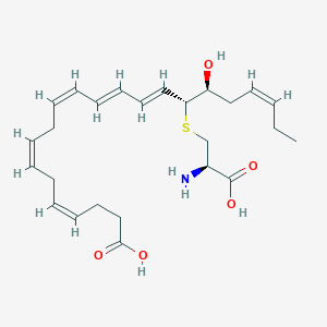 molecular formula C25H37NO5S B3026358 16R-[[(2R)-2-amino-2-carboxyethyl]thio]-17S-hydroxy-4Z,7Z,10Z,12E,14E,19Z-docosahexaenoicacid CAS No. 1810710-69-0